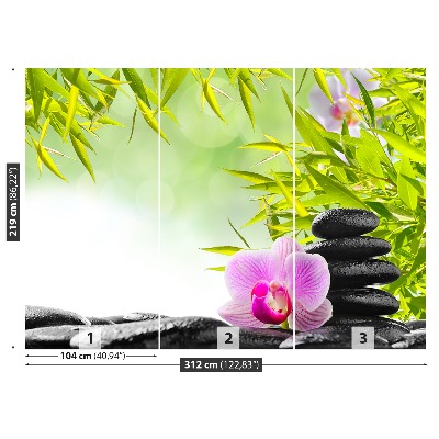 Fotótapéta Bamboo és orchidea