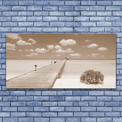 Akril üveg kép Sea Bridge Landscape