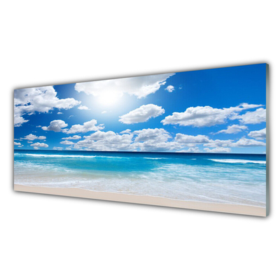 Akril üveg kép Felhők Landscape Sea Beach