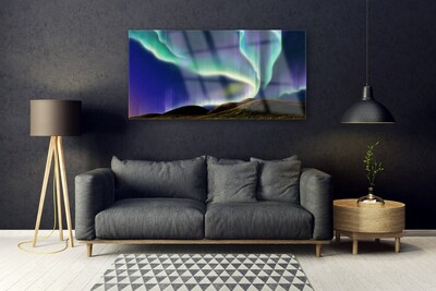 Akril üveg kép Northern Lights Landscape