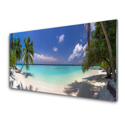 Akril üveg kép Seaside Palm Beach Landscape