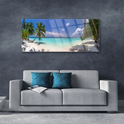 Akril üveg kép Seaside Palm Beach Landscape