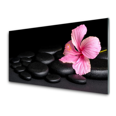 Akrilüveg fotó Black Stone Flower
