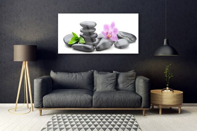 Akril üveg kép Virág Zen kövek