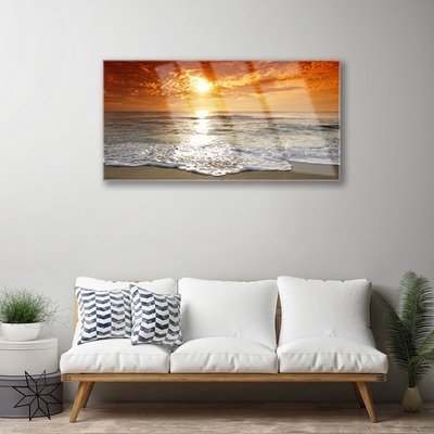 Akril üveg kép Sea Sun Landscape