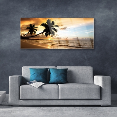 Akrilkép Palm Trees Beach Landscape