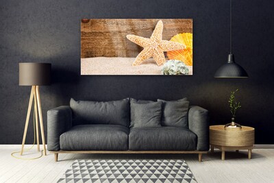 Akrilüveg fotó Starfish Sand Art