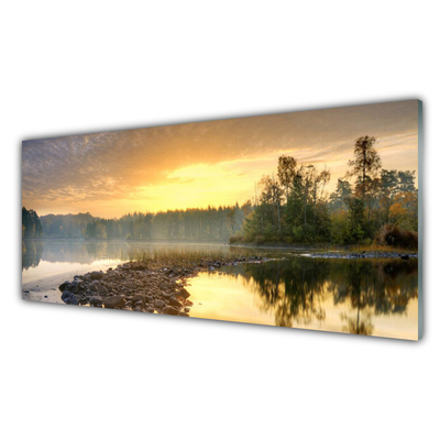 Akril üveg kép Lake Pond Landscape