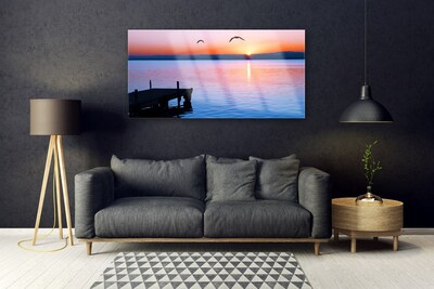 Akrilüveg fotó Sea Pier Sun Landscape