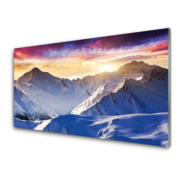 Akril üveg kép Snow Mountain Landscape