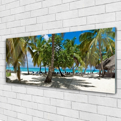 Akrilkép Beach Palm Trees Landscape