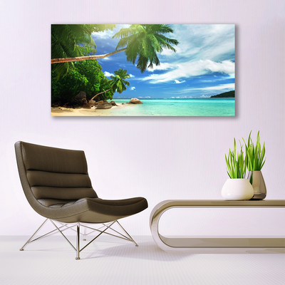 Akril üveg kép Palm Beach Sea Landscape