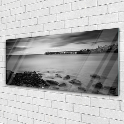 Akril üveg kép Sea Pier Landscape