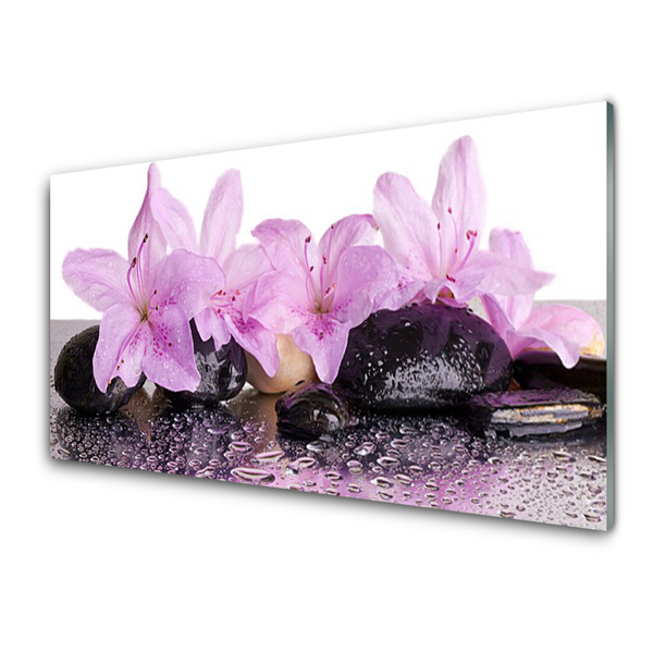 Akril üveg kép Víz liliom virágok Rosa