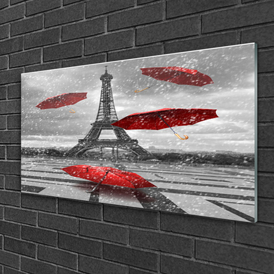 Akril üveg kép Párizsi Eiffel-torony Umbrella