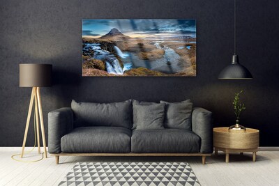 Akril üveg kép Vízesés River Landscape