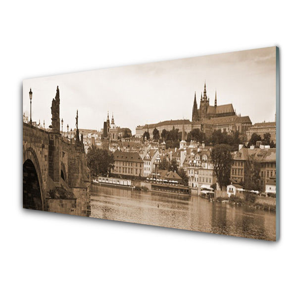 Konyhai panel Prága híd landscape