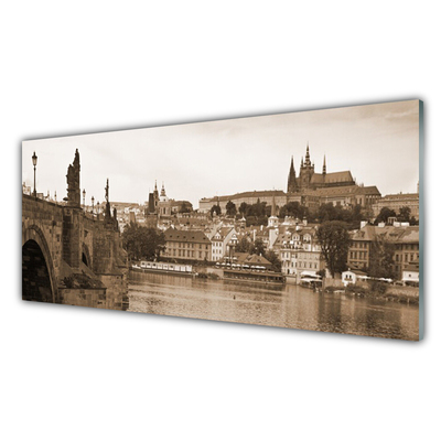 Konyhai panel Prága híd landscape
