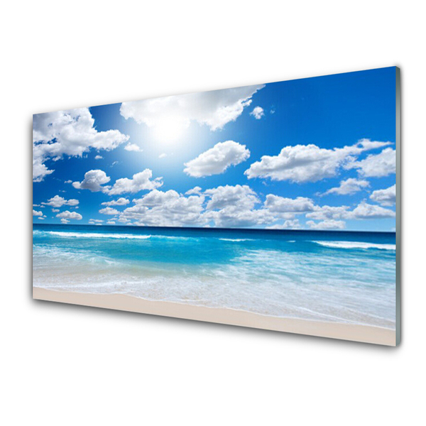 Konyhai falburkoló panel Felhők landscape sea beach
