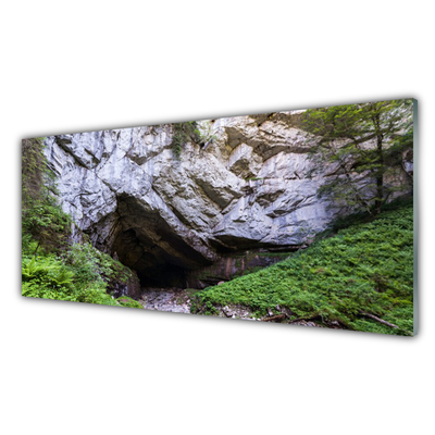 Konyhai dekor panel Mountain cave természet