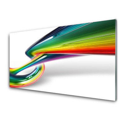 Konyhai üveg fali panel Abstract rainbow art