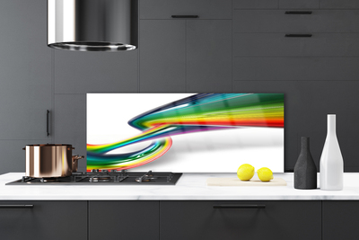 Konyhai üveg fali panel Abstract rainbow art