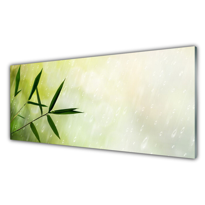 Konyhai üveg fali panel Eső levelek