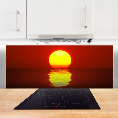 Konyhai falburkoló panel Sunset landscape