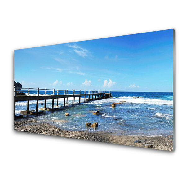 Konyhai hátfal panel Ocean beach landscape