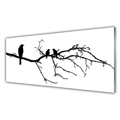 Konyhai hátfal panel Bird branch nature art