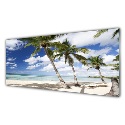 Konyhai dekor panel Seaside palm beach landscape