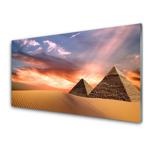 Konyhai falvédő panel Desert piramisok a wall