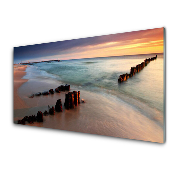 Konyhai falvédő panel Ocean beach landscape