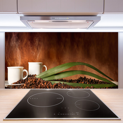 Konyhai panel Csészék kávébab kitchen