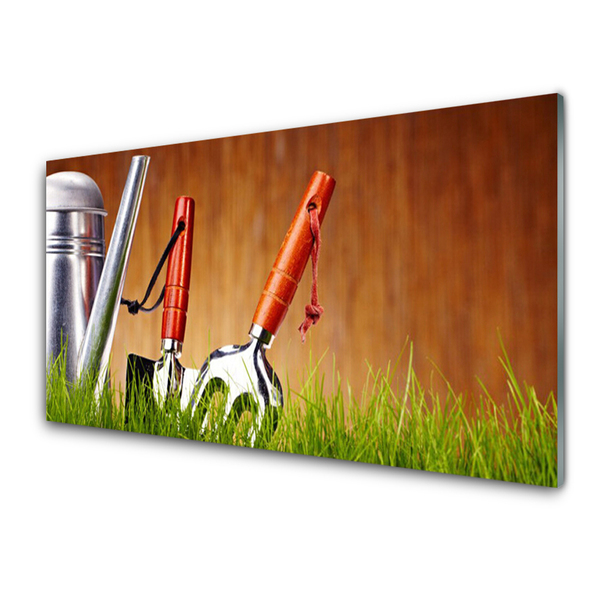 Konyhai panel Grass nature tools