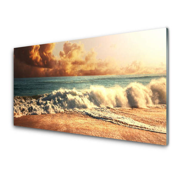 Konyhai panel Ocean beach waves landscape