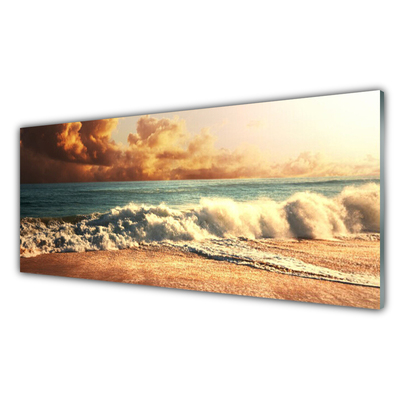 Konyhai panel Ocean beach waves landscape