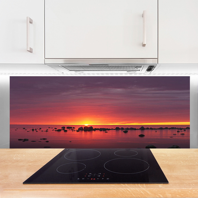 Konyhai falburkoló panel Sea sun landscape
