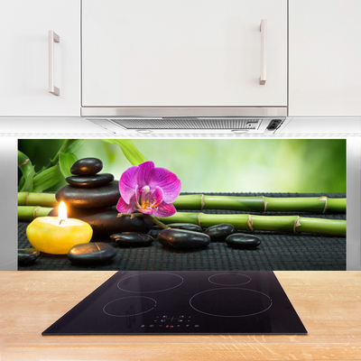 Konyhai fali panel Virág bambusz zen spa