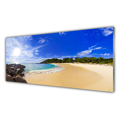 Konyhai fali panel Sun sea beach landscape
