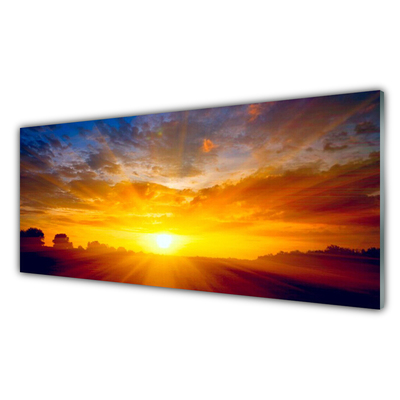 Konyhai hátfal panel Sun sky tájkép