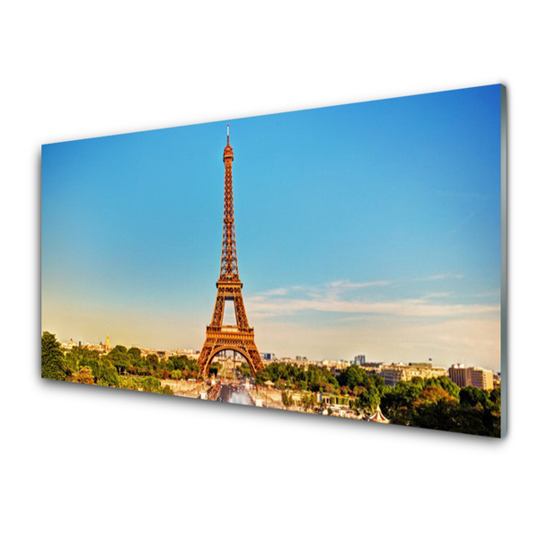 Konyhai üveg fali panel Eiffel-torony párizs város