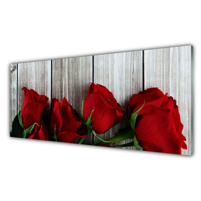 Konyhai hátfal panel Rózsa virágok plant