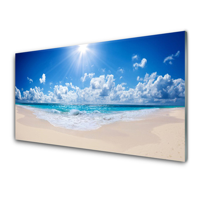 Konyhai dekor panel Sun beach sea landscape