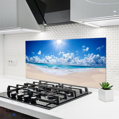 Konyhai dekor panel Sun beach sea landscape