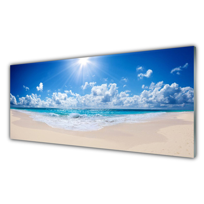 Konyhai dekor panel Sun beach sea landscape