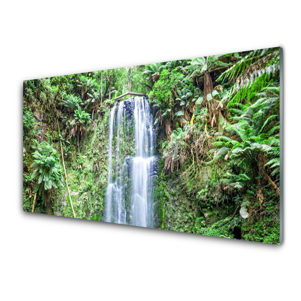 Konyhai hátfal panel Waterfall fák természet