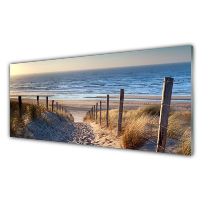 Konyhai falvédő panel Beach path landscape