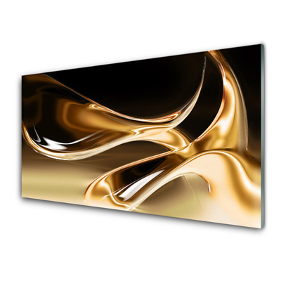 Konyhai hátfal panel Arany abstract art művészeti