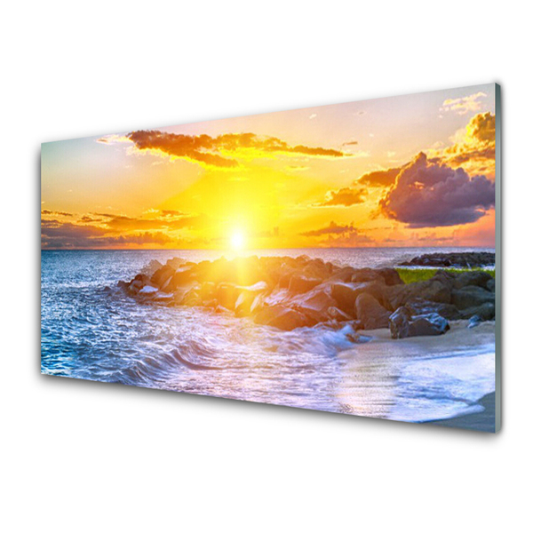 Konyhai panel Sunset sea coast